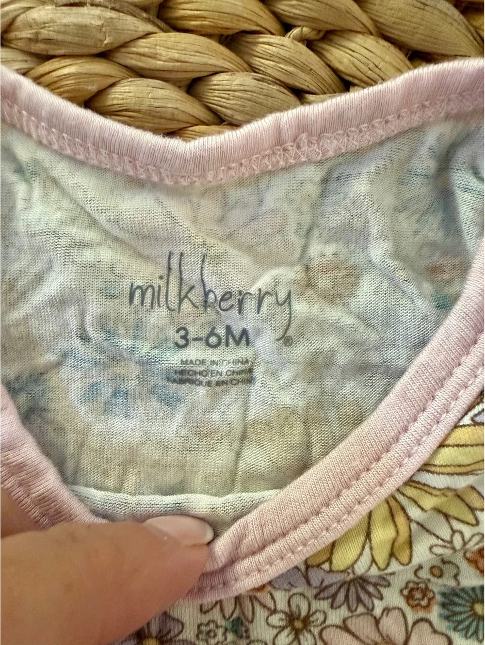 Milkberry Floral Bamboo Dress Sz 3-6 Months EUC